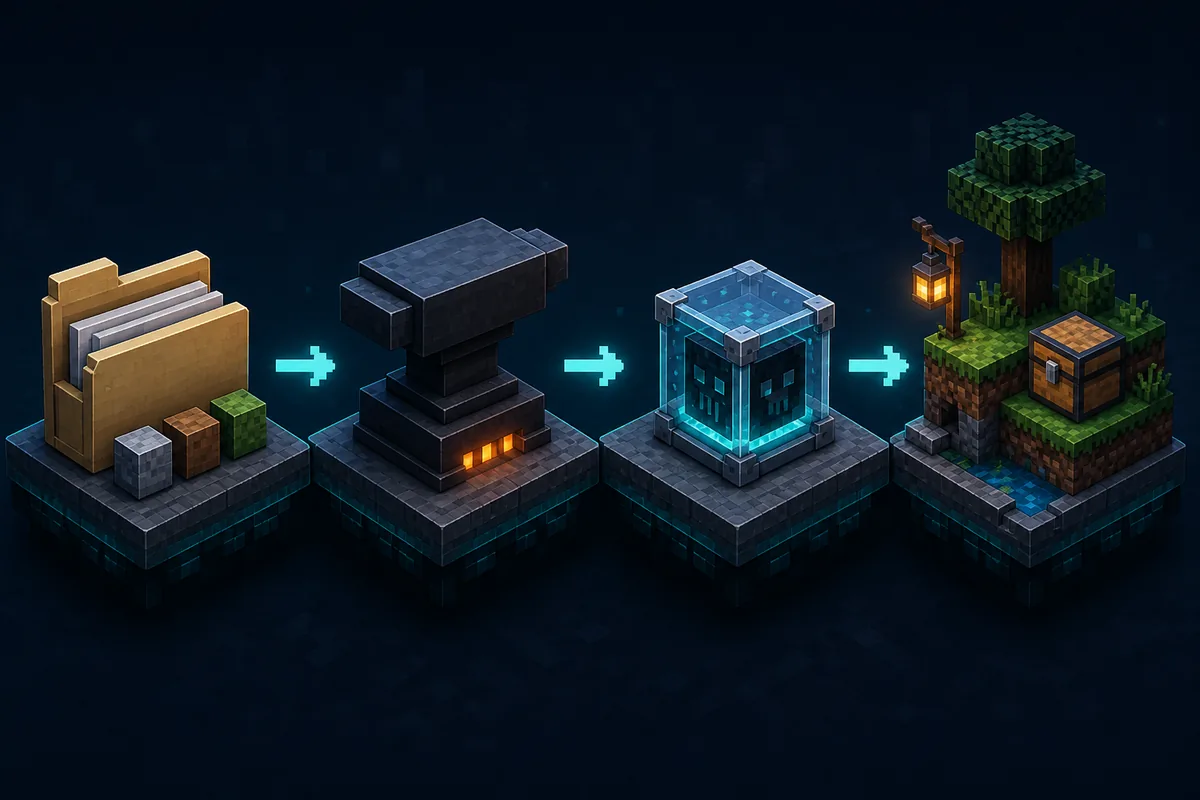 Editorial installation flow for Verity Mod Java and Bedrock setup