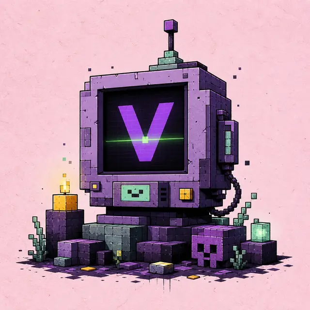 Non-official block-style illustration of a Verity file verification monitor